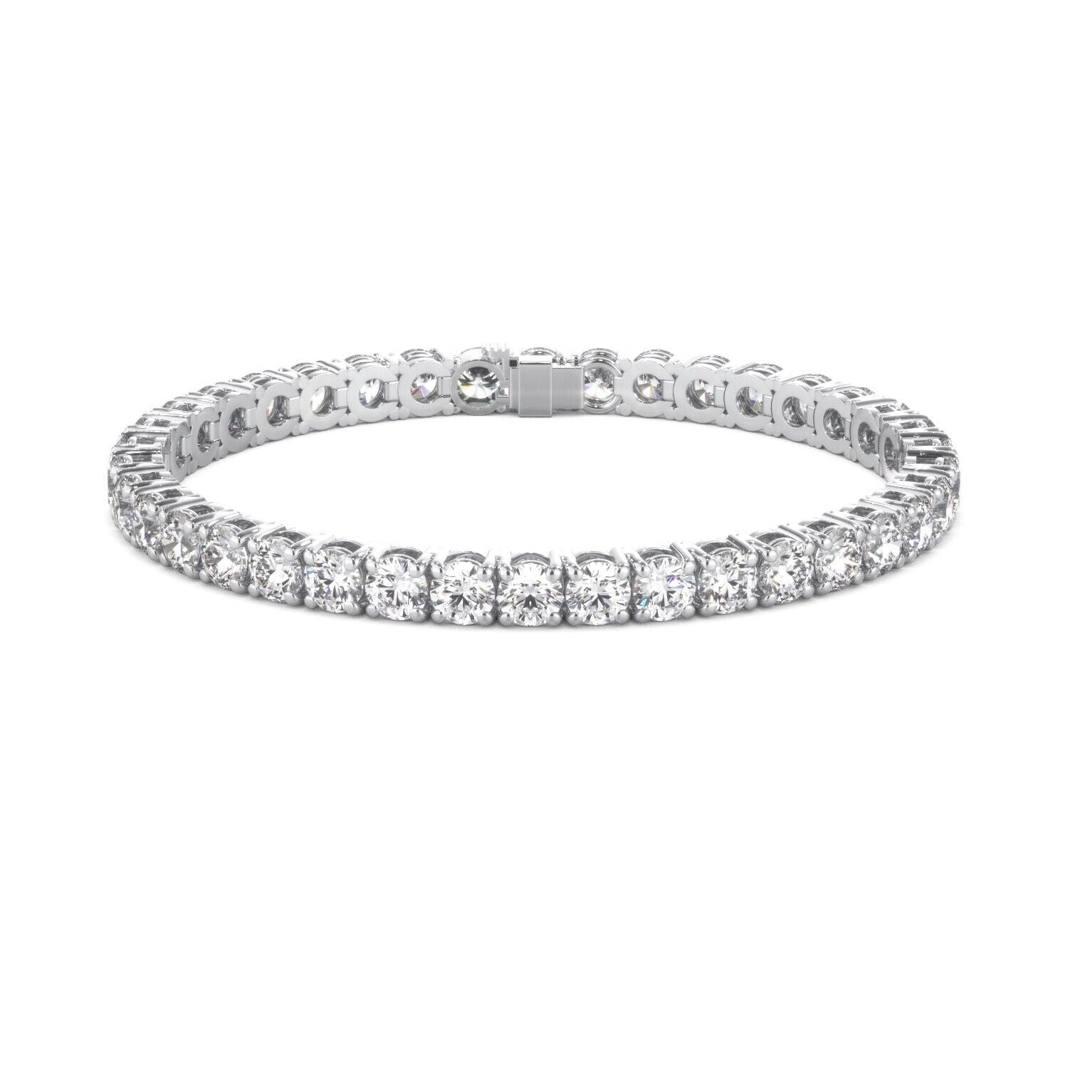Lab Grown Diamond Tennis Bracelet D-E VS1-VS2 14K White Gold 8.36cttw 4 Prong
